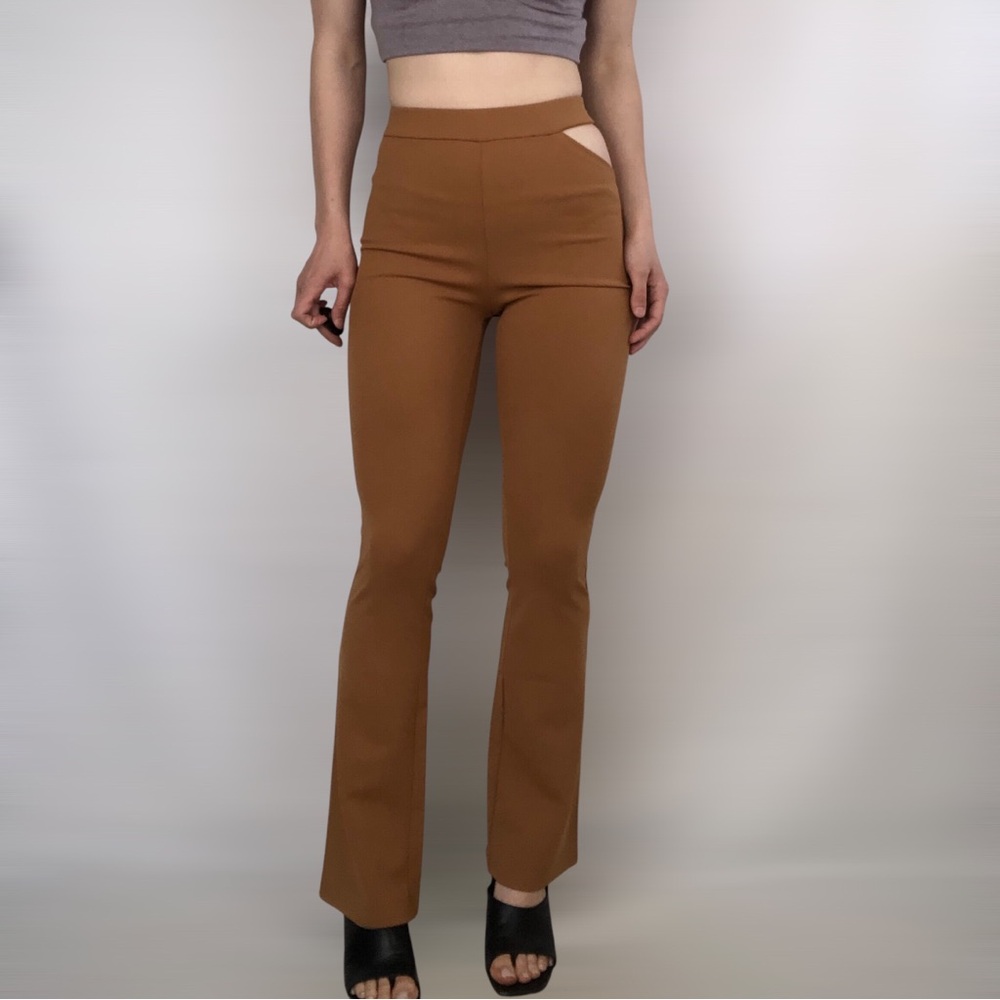 NEW Michael Costello x REVOLVE Winona Pant Copper Cut‎ Out Flare Size XS